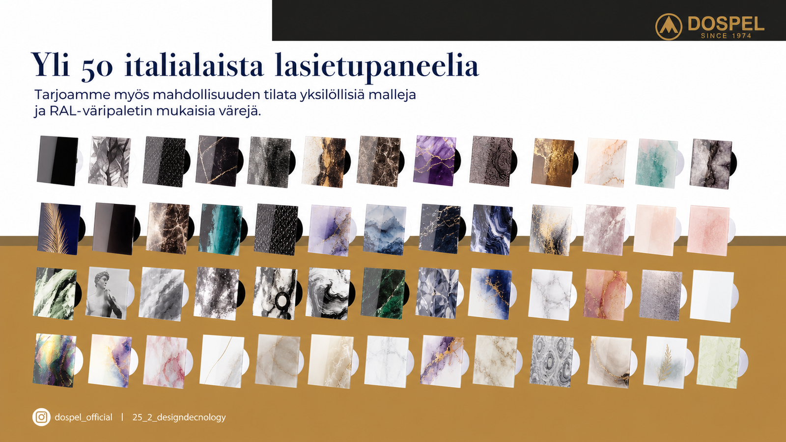 Italialaisten lasirintapaneelien kokoelmabanneri